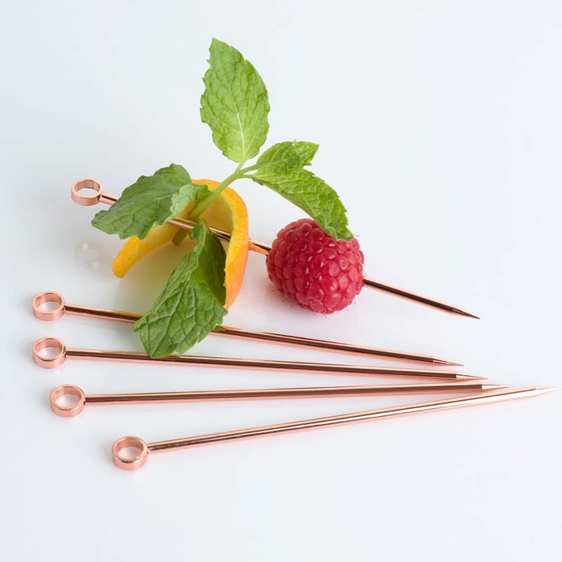 Palillos en acero inoxidable para bar, para decorar & mezclar cócteles.