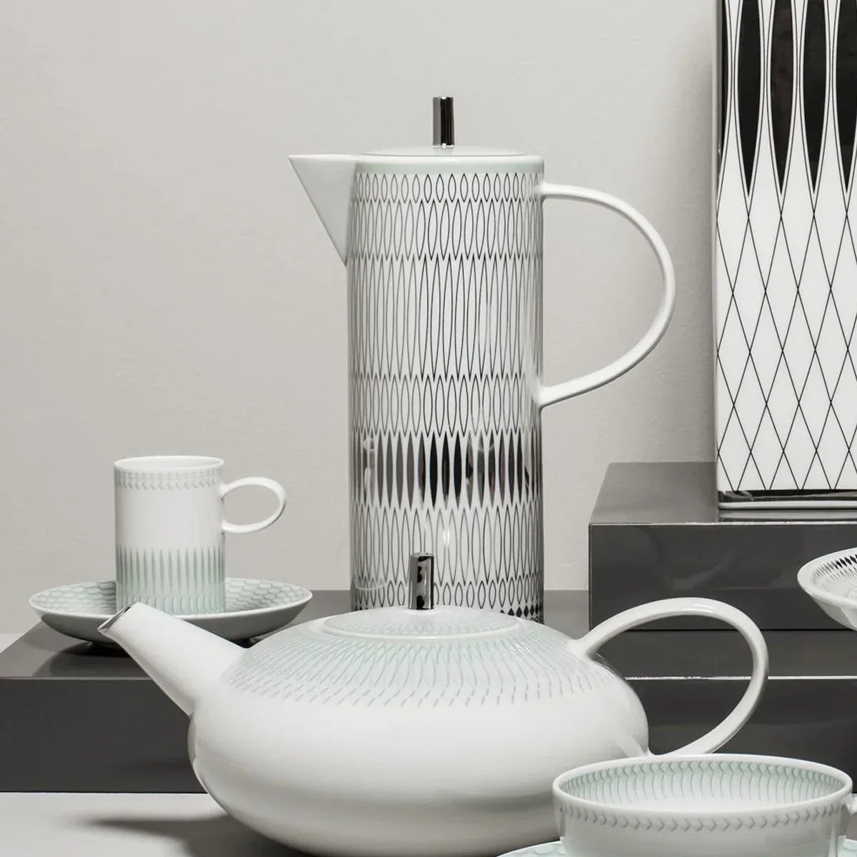 Cafetera Venezia en Porcelana, para café en grandes cantidades.