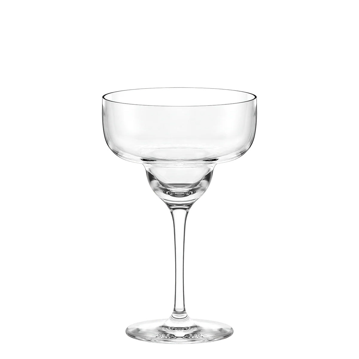 Copa Margarita de la colección Grandezza de Stölzle Lausitz, mostrando su icónica silueta de doble nivel en cristal transparente sin plomo.