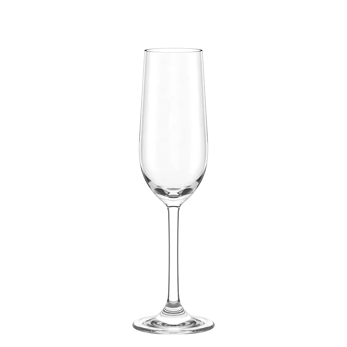 Copa de cava y champagne tipo flauta de la colección Classic de Stölzle Lausitz, mostrando su silueta estrecha y tradicional en cristal transparente sin plomo.