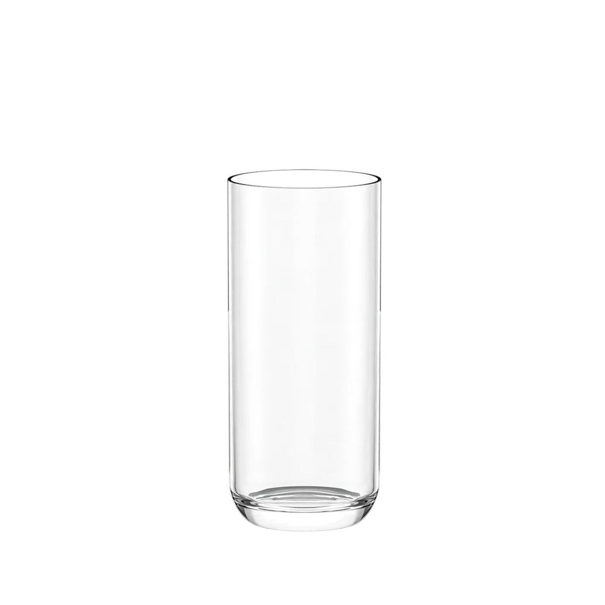 Vaso Longdrink de la colección Classic de Stölzle Lausitz, mostrando su silueta cilíndrica extra alta y base maciza en cristal transparente sin plomo.