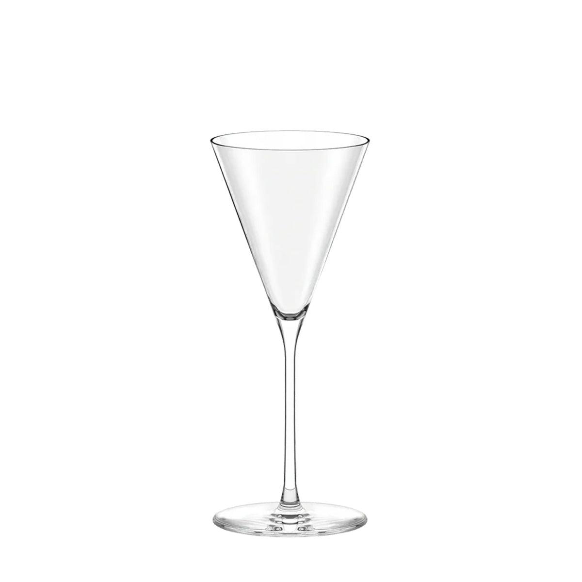 Copa de cóctel tipo Martini de la colección Kyoto Bar de Stölzle Lausitz, mostrando su silueta cónica en V y tallo estilizado en cristal transparente.