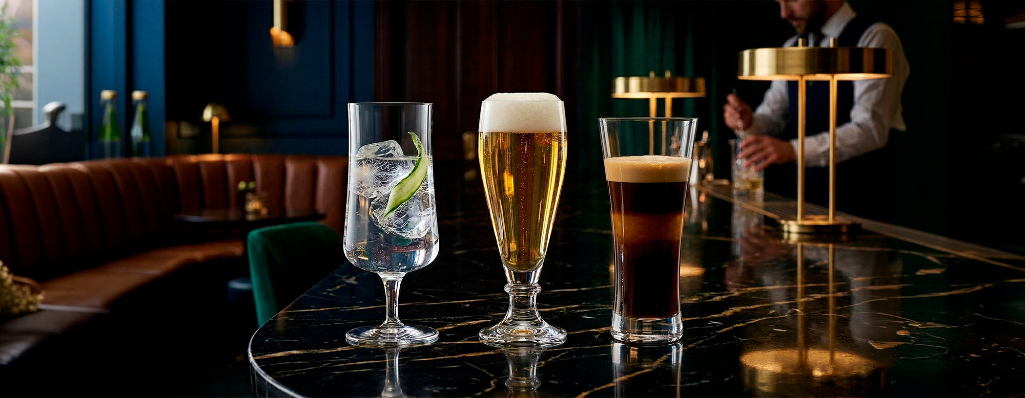Copas & vasos para cerveza Pilsner y de trigo de la colección Beer Basic de Zwiesel Glas.