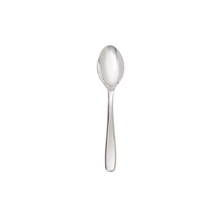 Cucharita para café espresso en acero inoxidable 18/10 de la colección Grand City de Fortessa, mostrando su pulido espejo y escala micro.