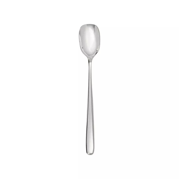 Cuchara para helado en acero inoxidable 18/10 de la colección Grand City de Fortessa, mostrando su pulido espejo y cuenco de punta plana.
