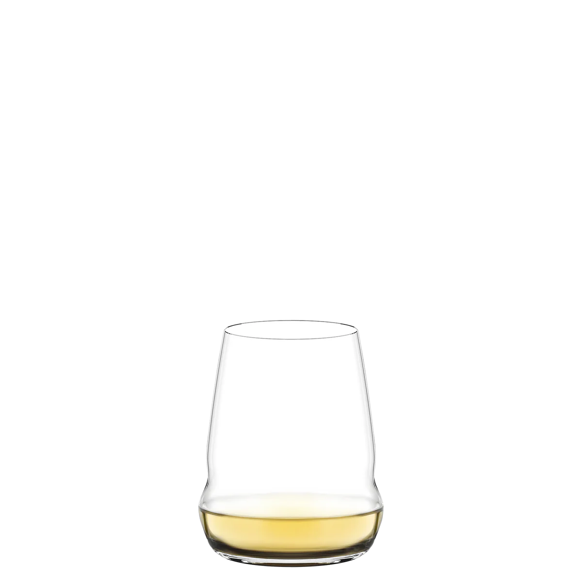 Vaso Cocoon de Stolzle Lausitz para vino blanco, mostrando el brillo del cristal.