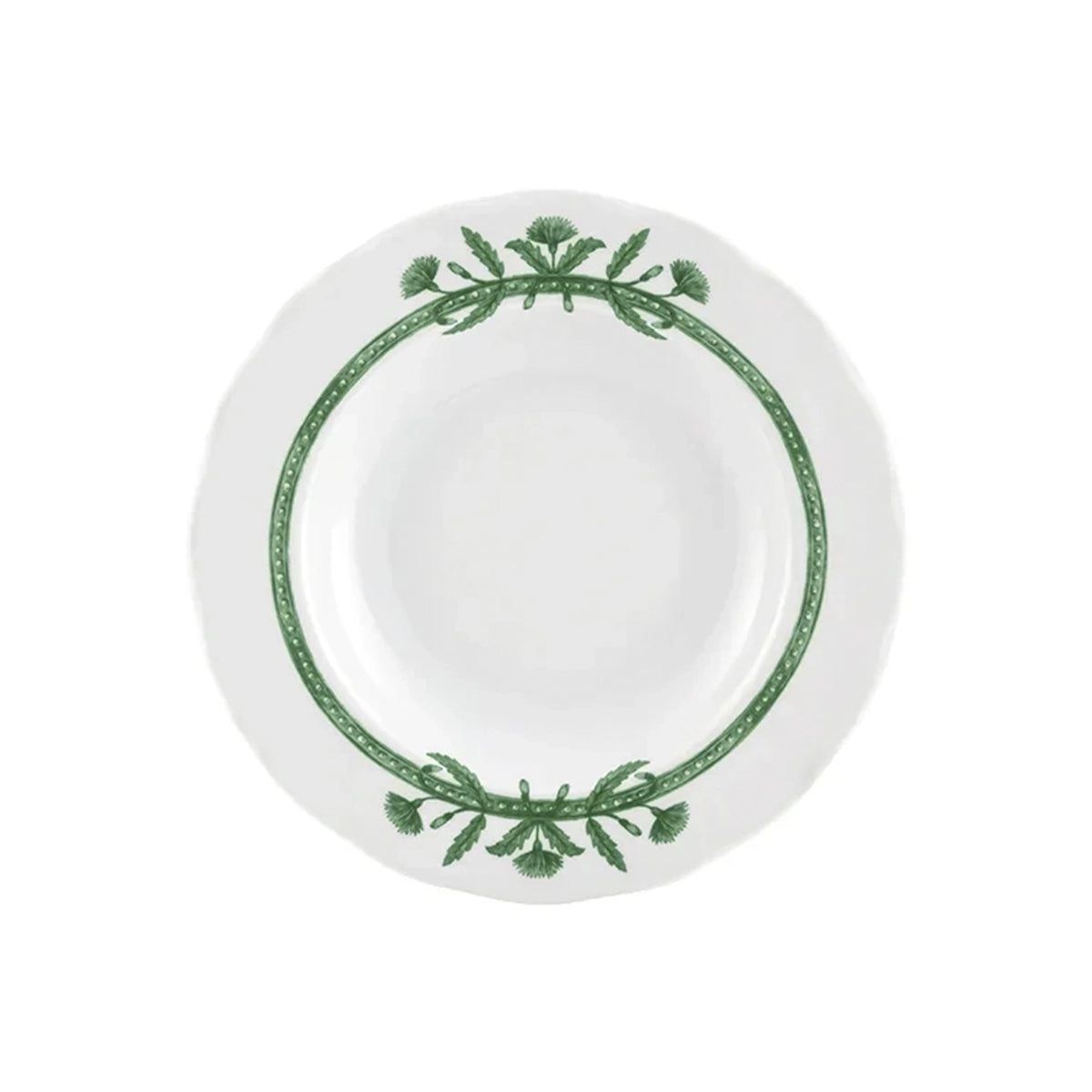 Plato Hondo 23 Jane Verde de Vista Alegre en porcelana. Diseño premium para servir sopas y platos con salsa.