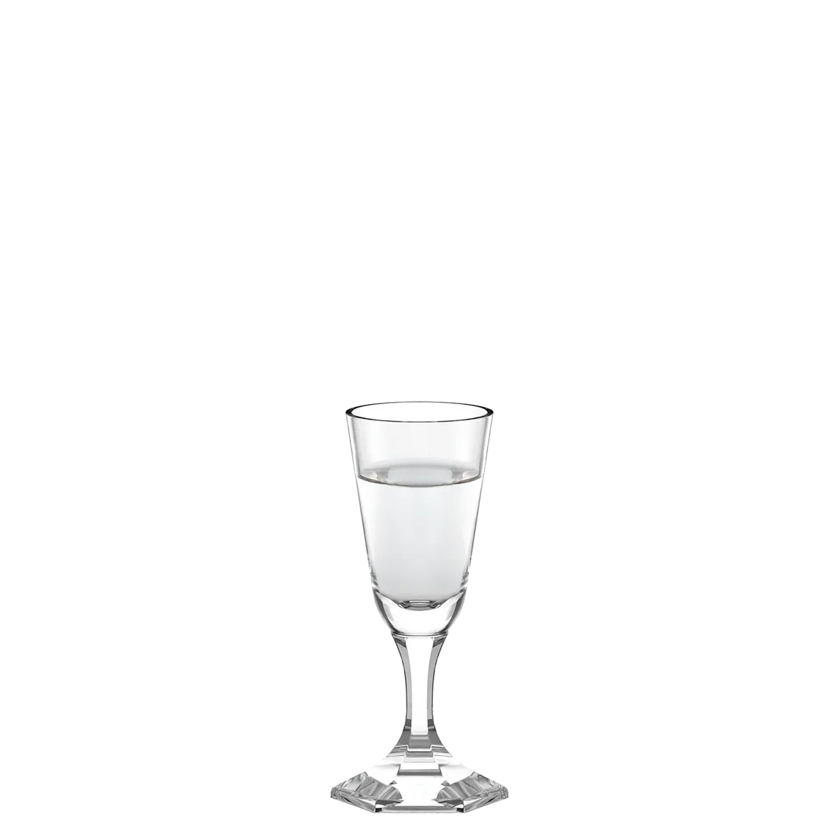 Detalle de copa de licor Stölzle Lausitz de cristal de alta calidad.