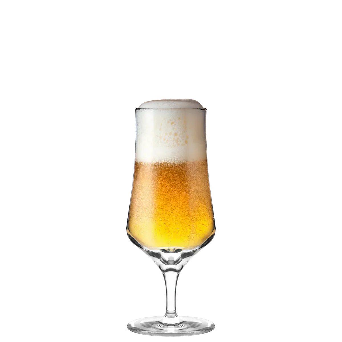 Copa de cerveza Stölzle Lausitz Bierpokal con espuma perfecta.