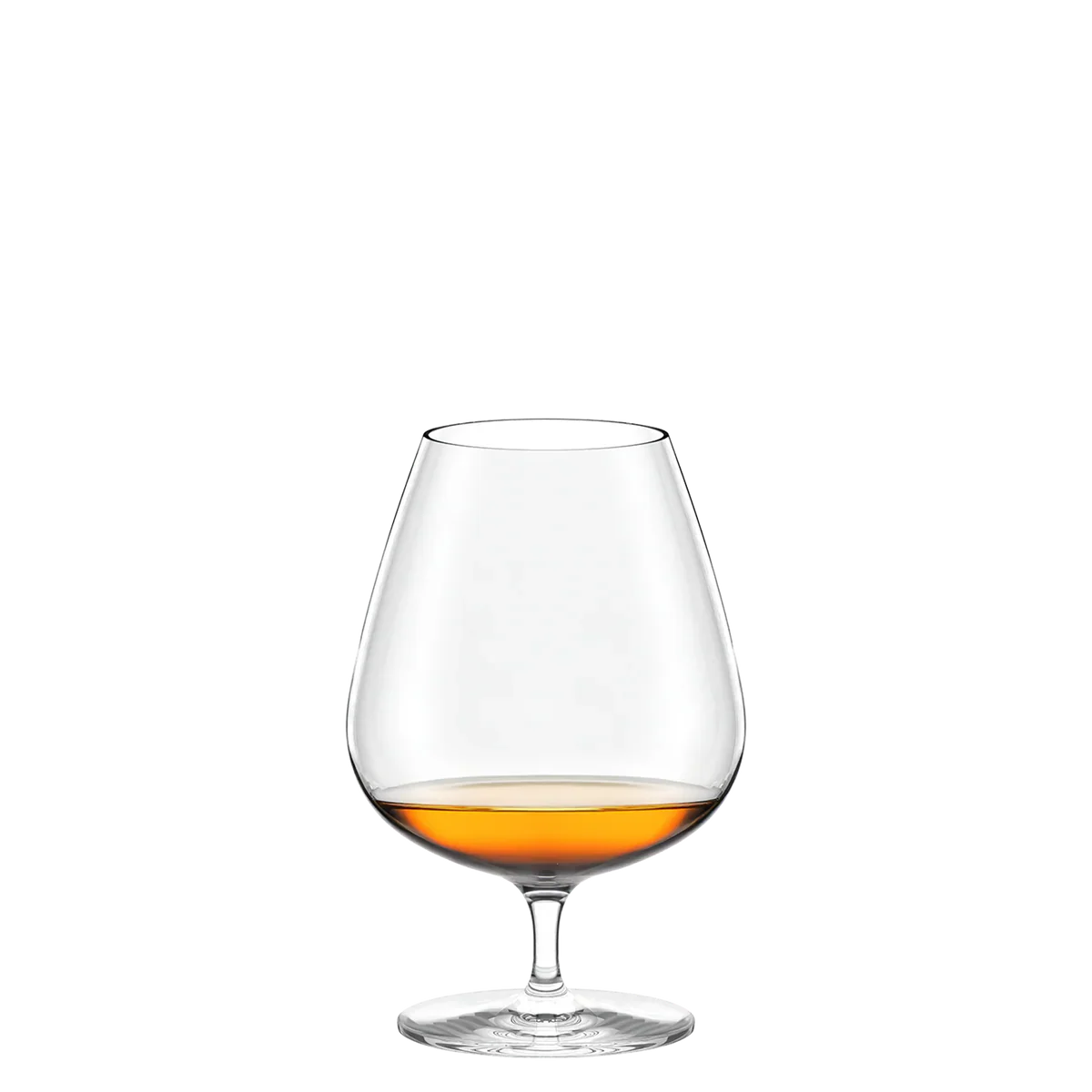 Detalle de la Copa Brandy Grandezza de Stölzle Lausitz con brandy.