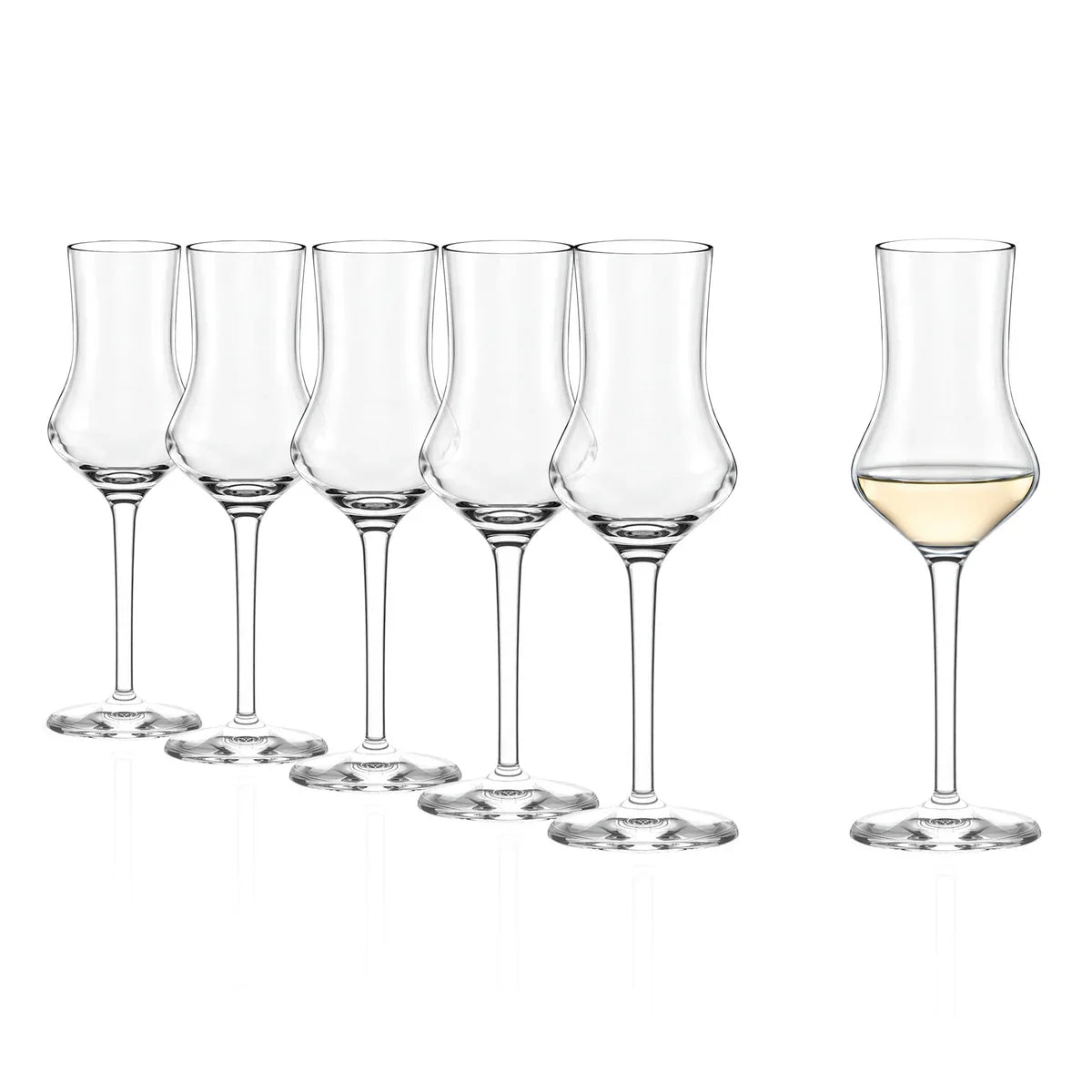 Set de Copas Grappa Destillat Basic Stölzle, ideal para amantes de destilados.