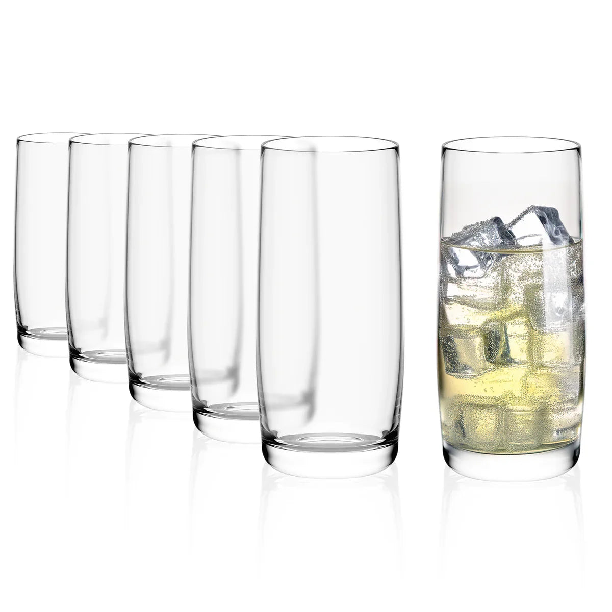Vaso alto Longdrink Weinland de Stolzle Lausitz con bebida.