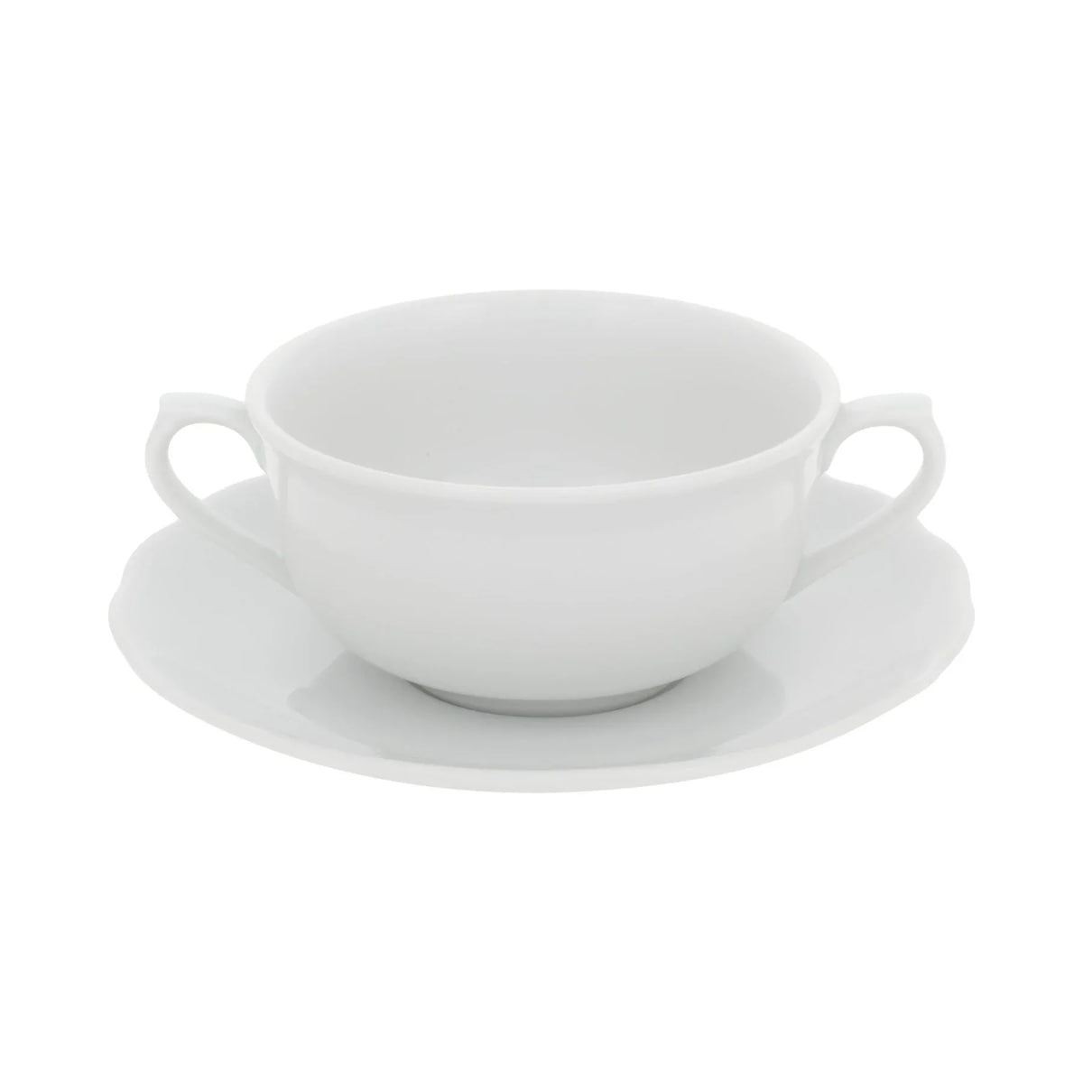 TAZA DE CONSOMÉ Y PLATO 32CL 2055/26 BRAGANÇA WHITE