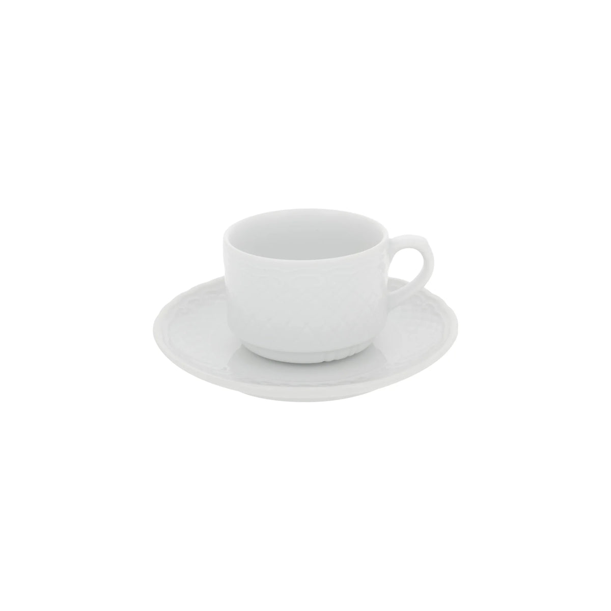 TAZA Y PLATO DE DESAYUNO 510/28 ESCORIAL WHITE