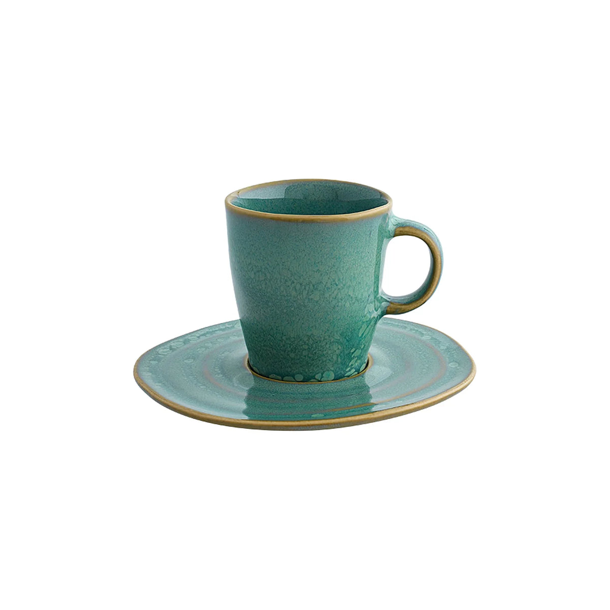TAZA DE CAFÉ CON PLATO 9CL GEMSTONE JADE