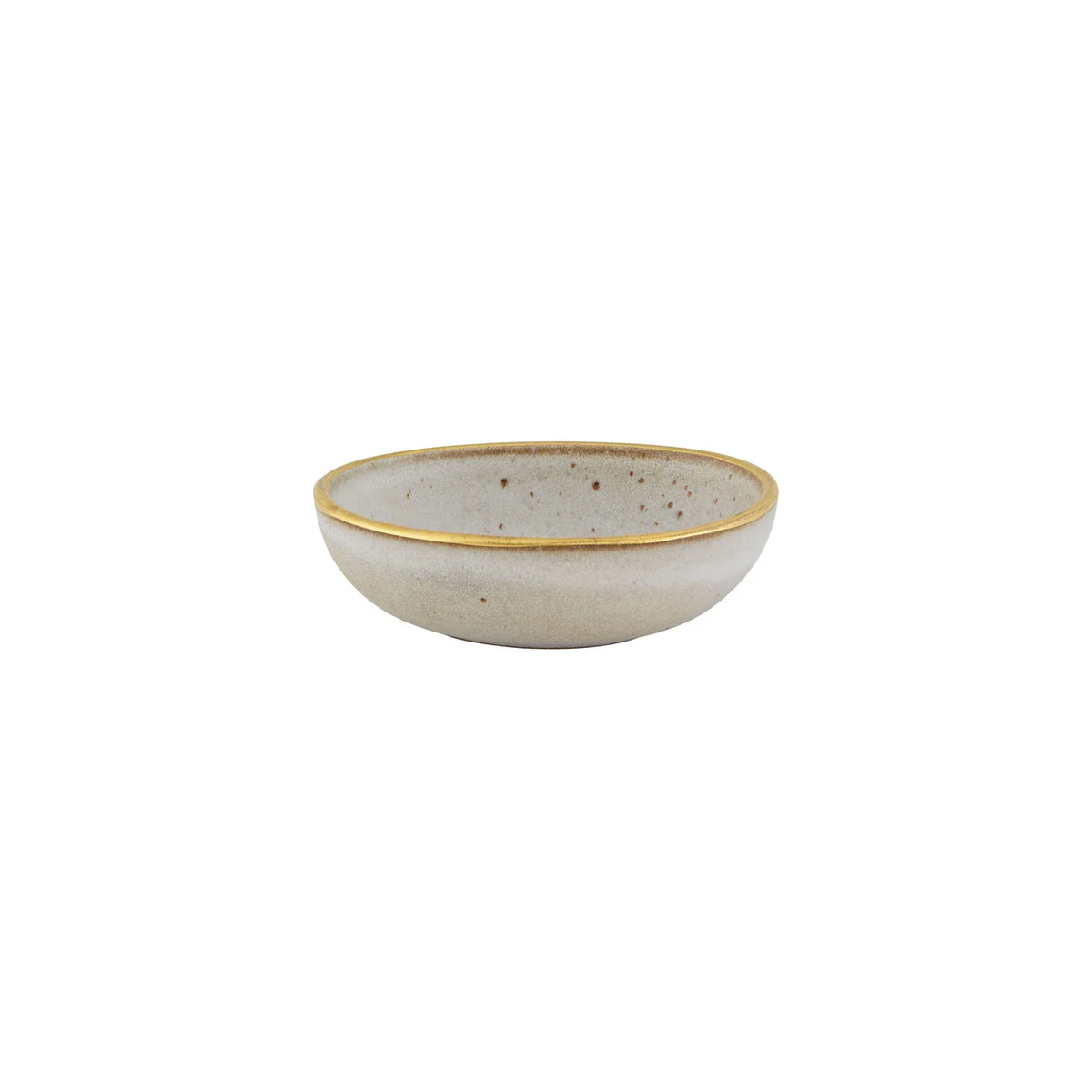 BOWL INDIVIDUAL 10CM GOLD STONE WHITE