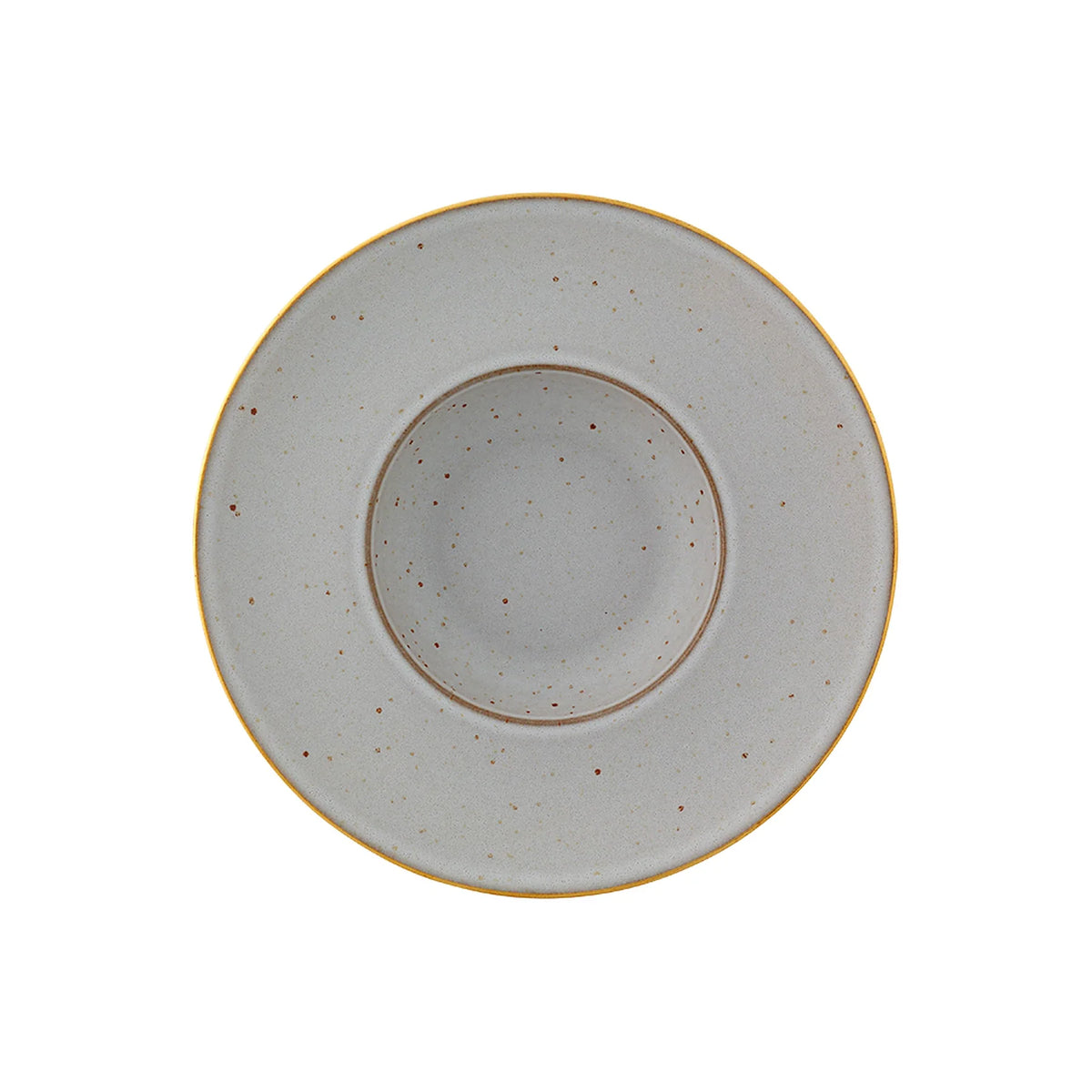 PLATO HONDO 28CM GOLD STONE WHITE