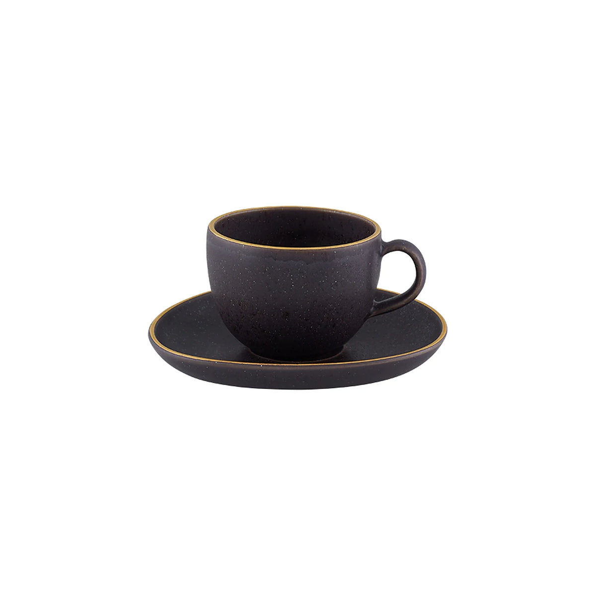 TAZA DE DESAYUNO CON PLATO 26CL GOLD STONE BRONZE