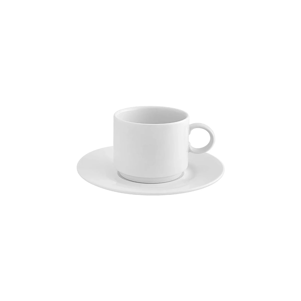 TAZA Y PLATO DE TÉ 20 CL ILLUSION WHITE