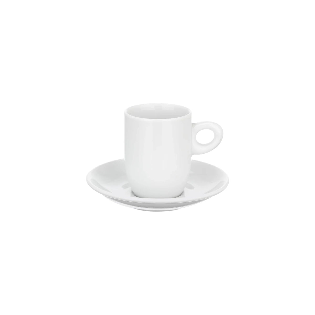TAZA DE CAFÉ CON PLATO REDONDO 9CL OPTIMA WHITE