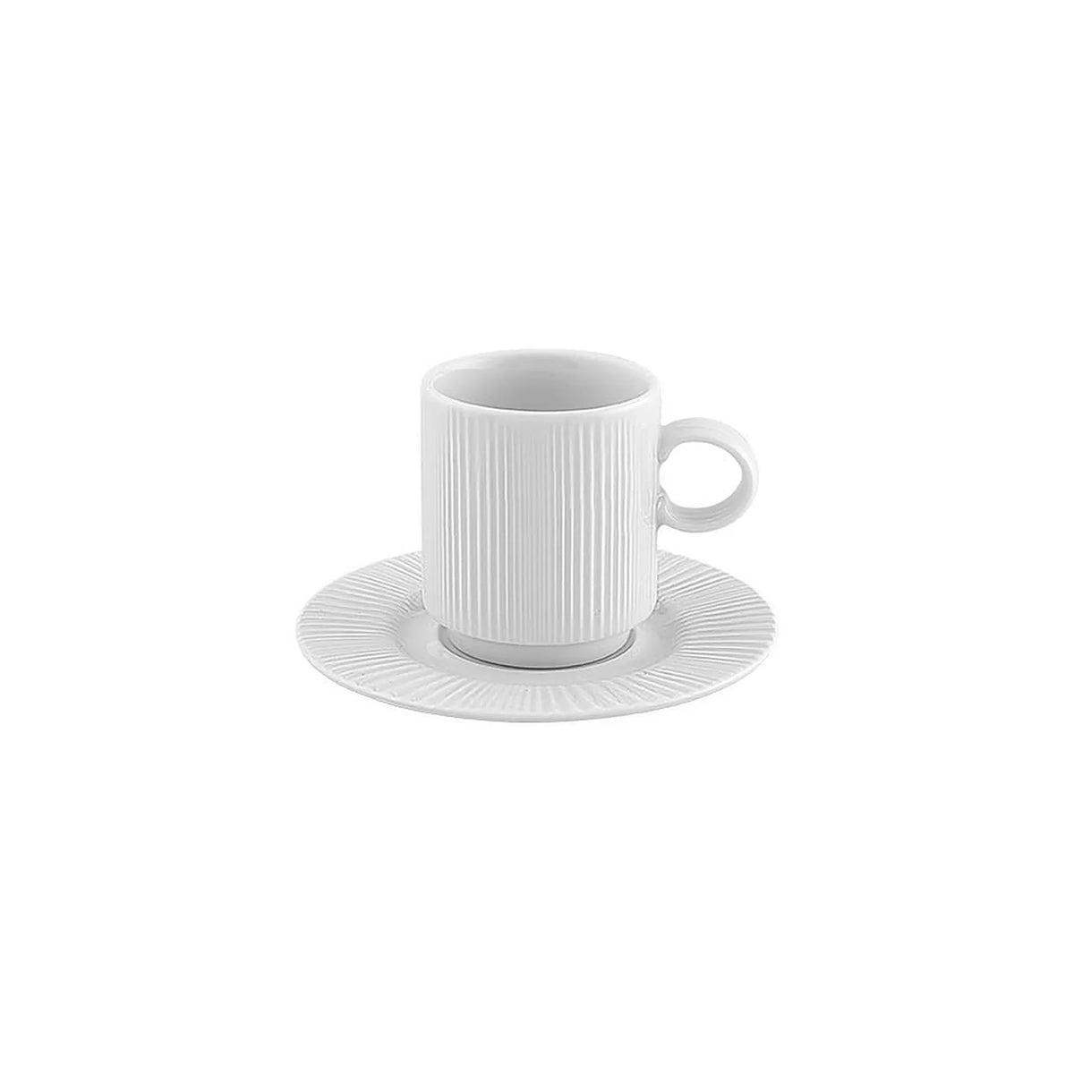 TAZA Y PLATO DE CAFÉ 9 CL VERVE