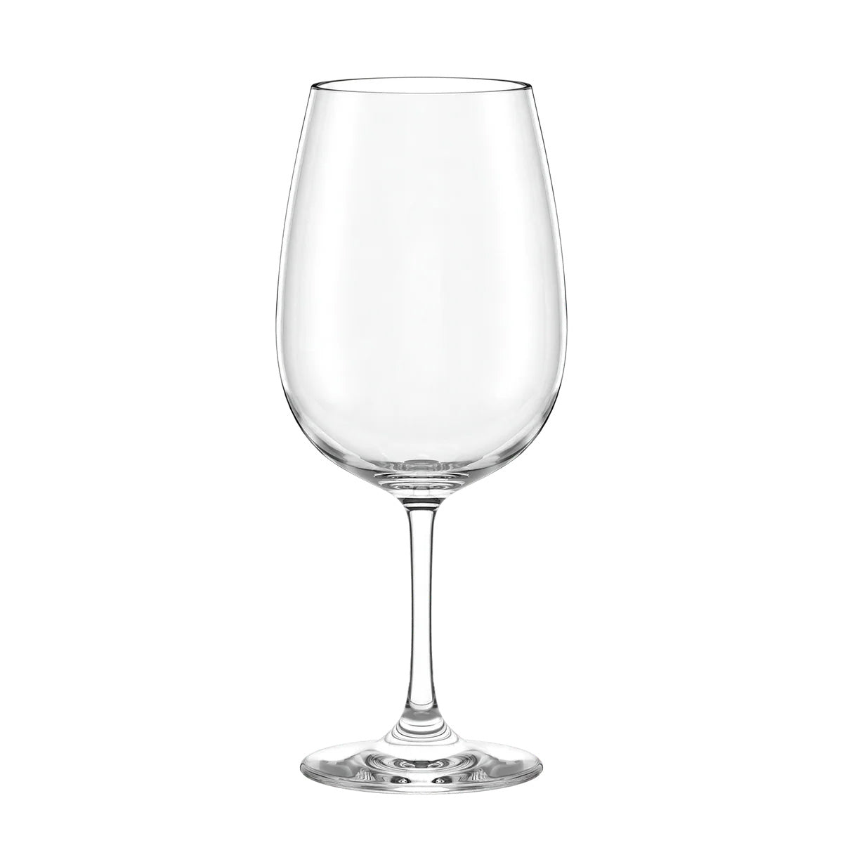 Copa de vino Burdeos de la colección Weinland de Stölzle Lausitz, mostrando su cáliz de gran volumen y tallo robusto en cristal transparente sin plomo.