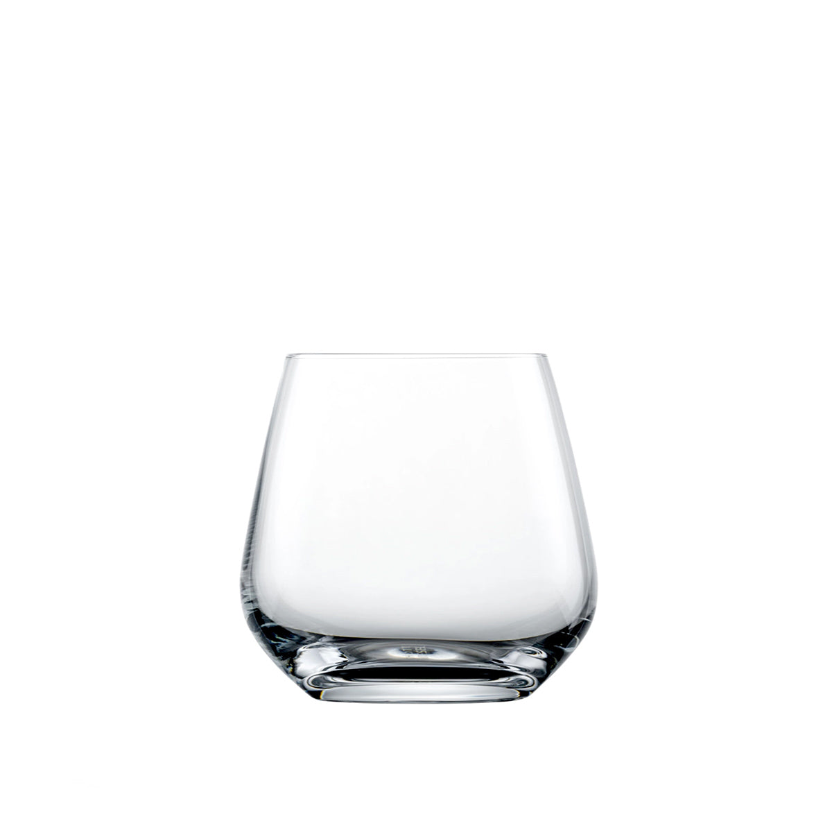 Vaso de vino tinto de la colección Viña de Zwiesel Glas, mostrando su cáliz amplio y diseño sin tallo en cristal transparente Tritan®.