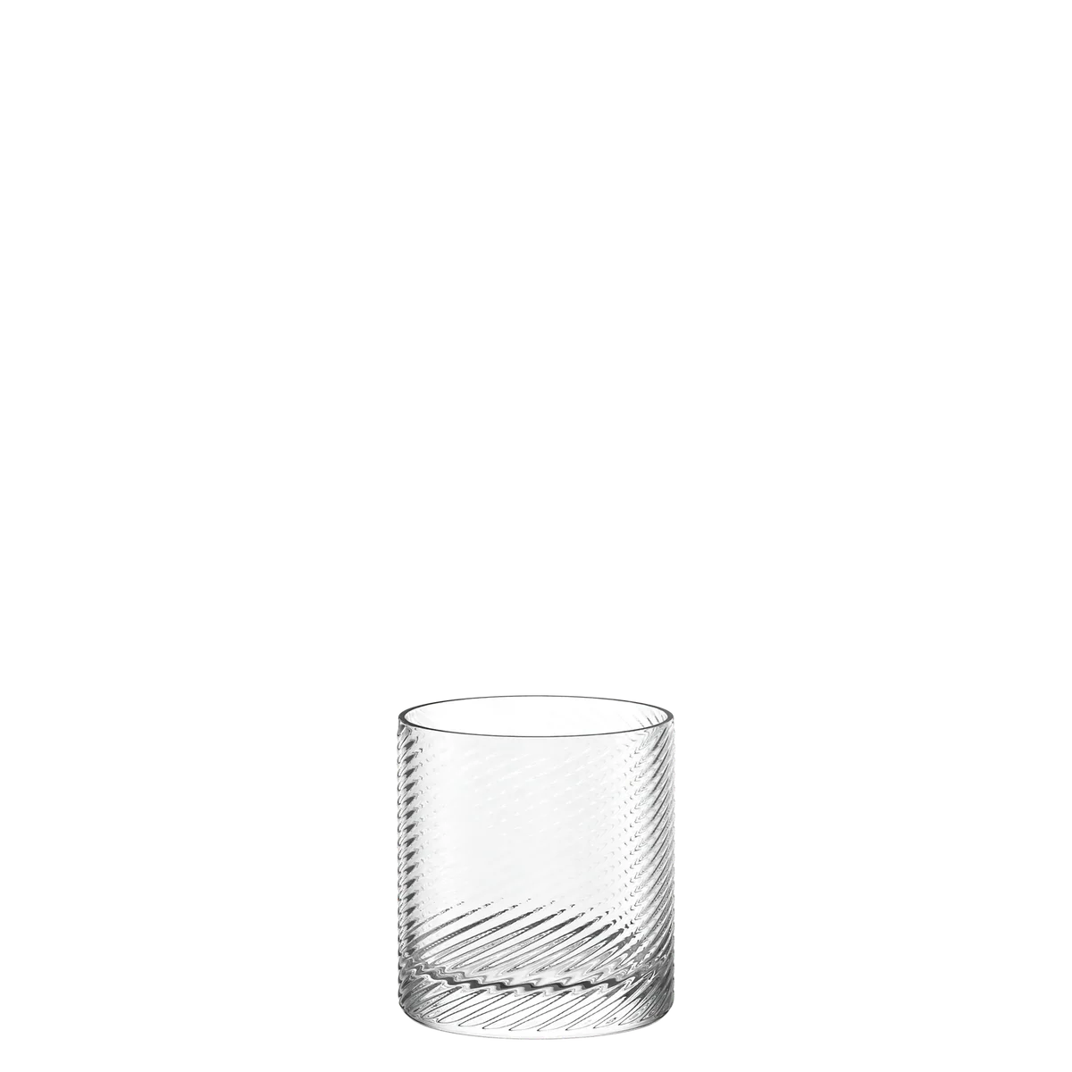 Vaso de whisky de la colección Berlin de Stölzle Lausitz, mostrando su silueta convexa y base de cristal macizo.