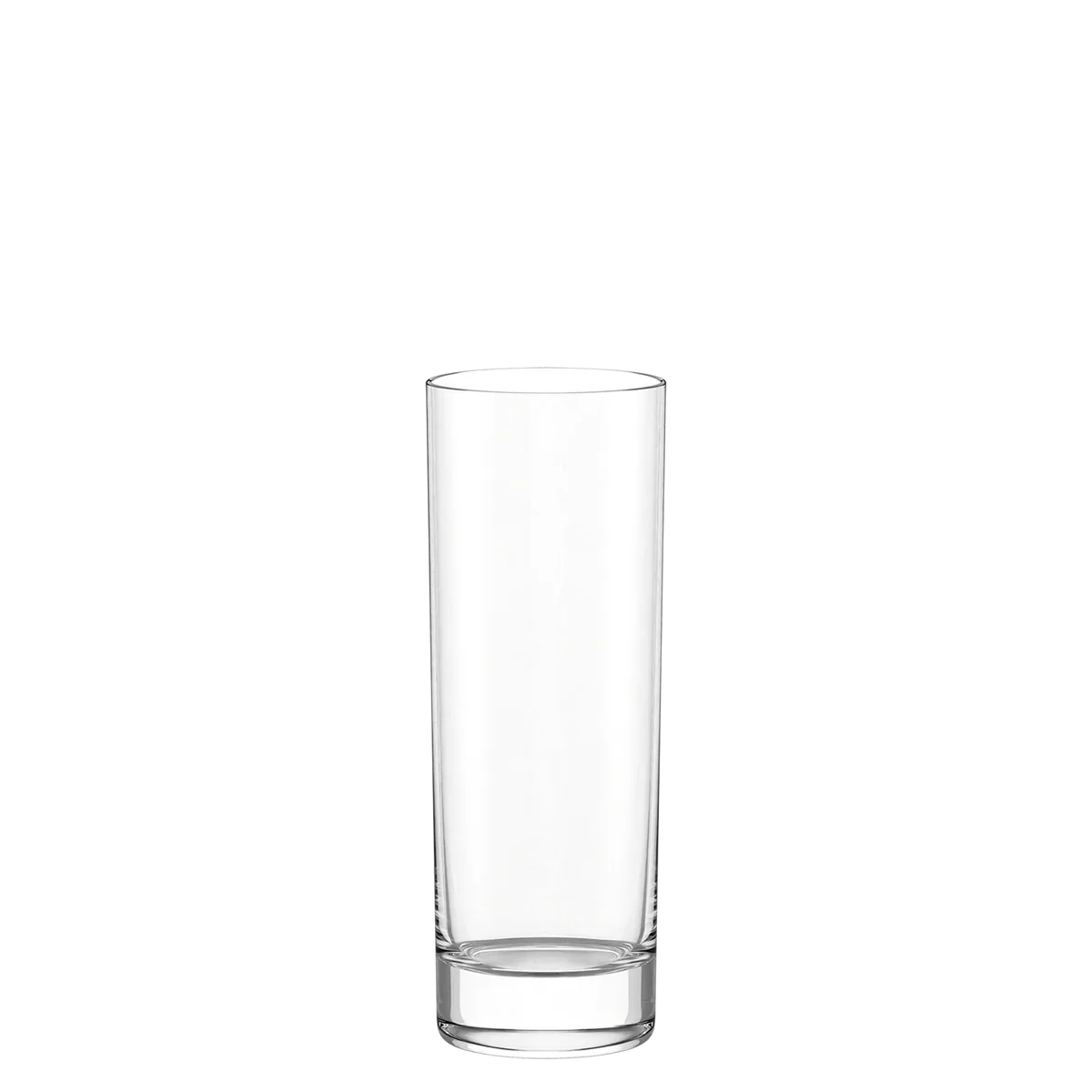 Vaso Campari de la colección New York Bar de Stölzle Lausitz, mostrando su silueta esbelta y base de cristal macizo.