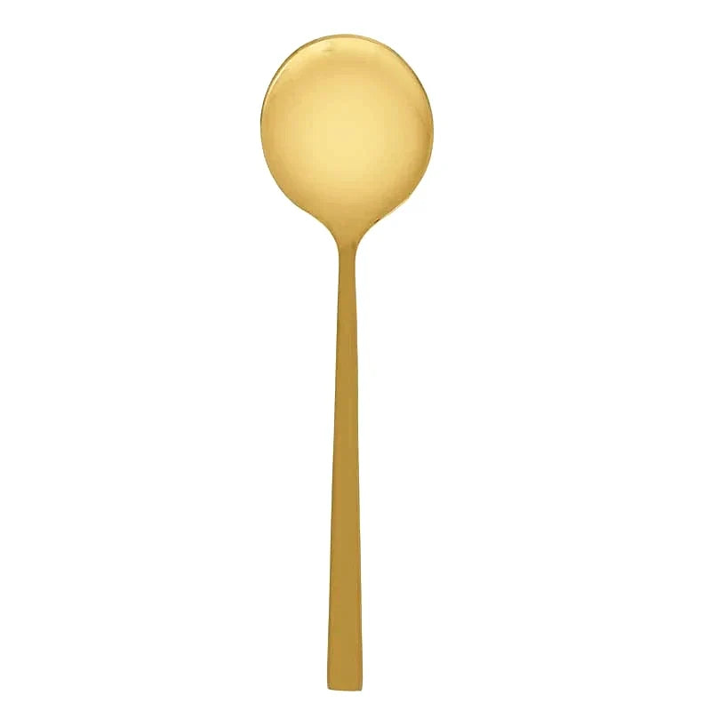 CUCHARA DE CONSOMÉ AREZZO BRUSHED GOLD