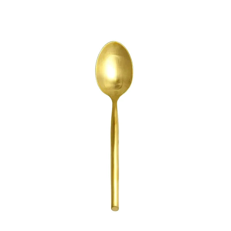 CUCHARA DE POSTRE CAPRI BRUSHED GOLD