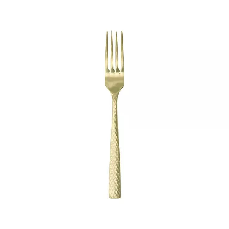 TENEDOR DE MESA LUCCA FACET BRUSHED GOLD