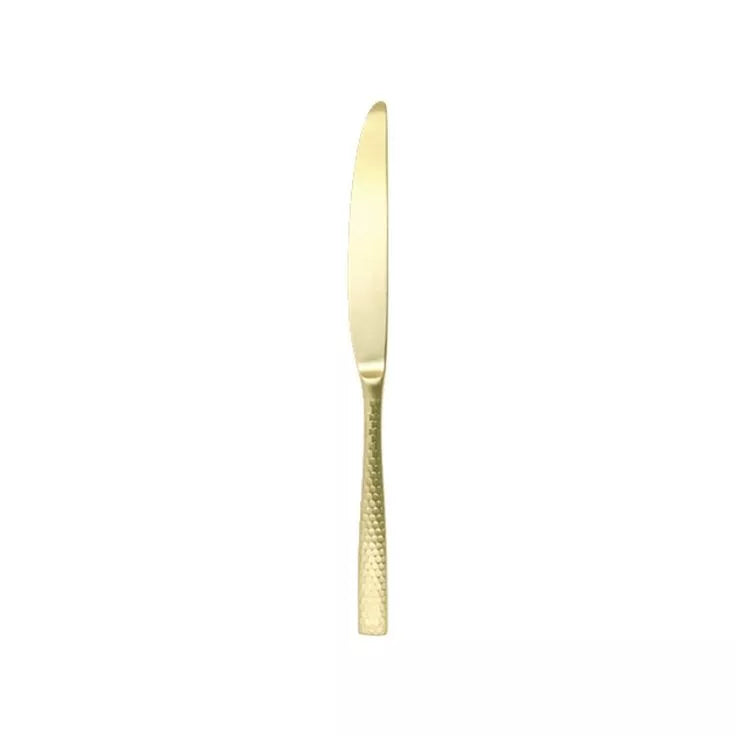 CUCHILLO DE MESA SH LUCCA FACET BRUSHED GOLD