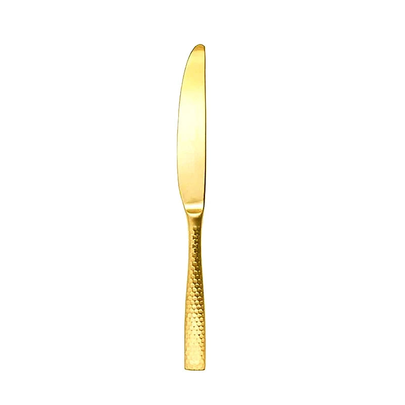 CUCHILLO DE MESA SH LUCCA FACET BRUSHED GOLD