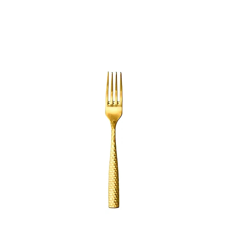 TENEDOR DE ENSALADA/POSTRE LUCCA FACET BRUSHED GOLD