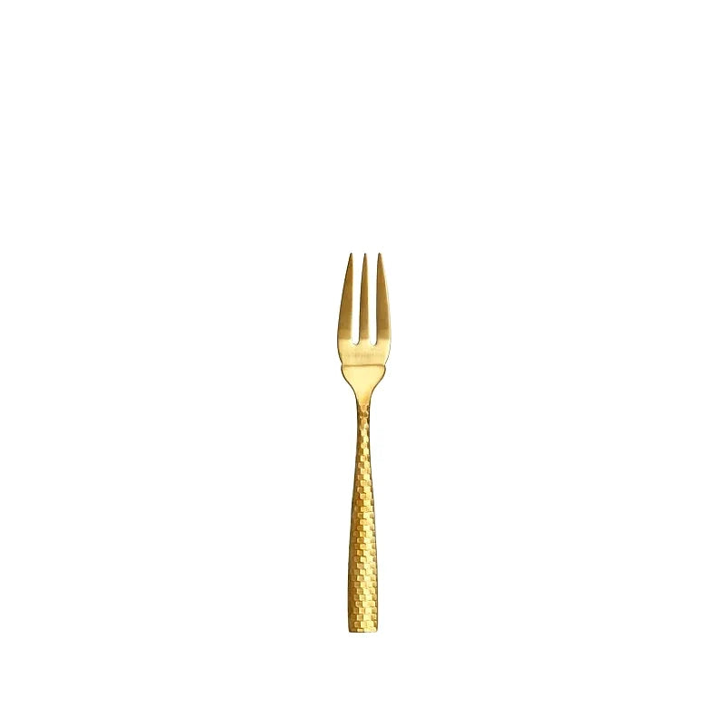 TENEDOR PESCADO LUCCA FACET BRUSHED GOLD