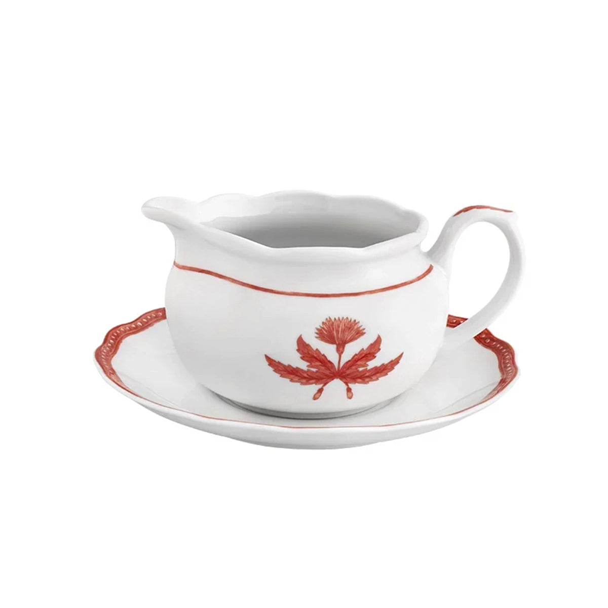SALSERA Y PLATO 35CL JANE CORAL