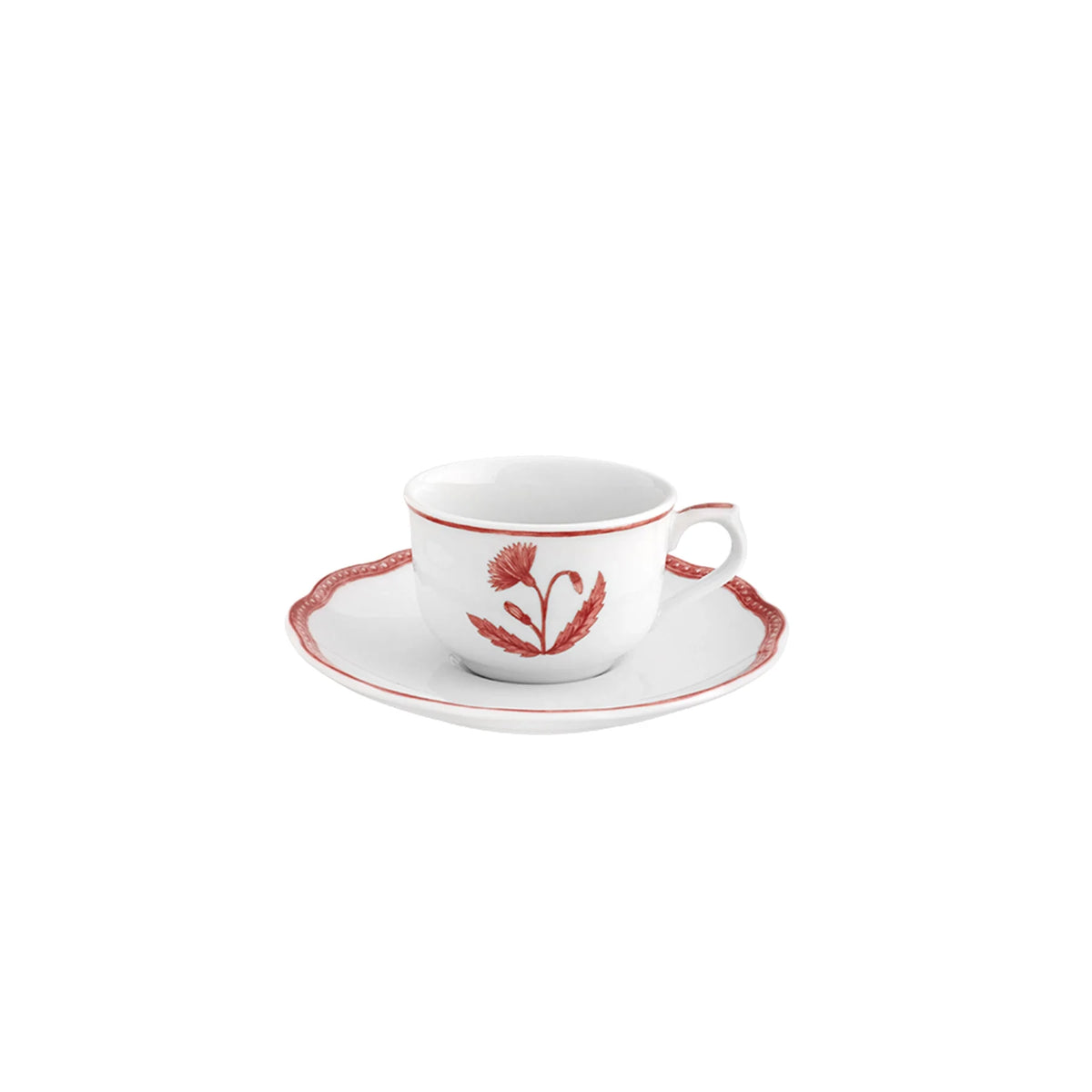 TAZA DE CAFÉ Y PLATO 10CL JANE CORAL
