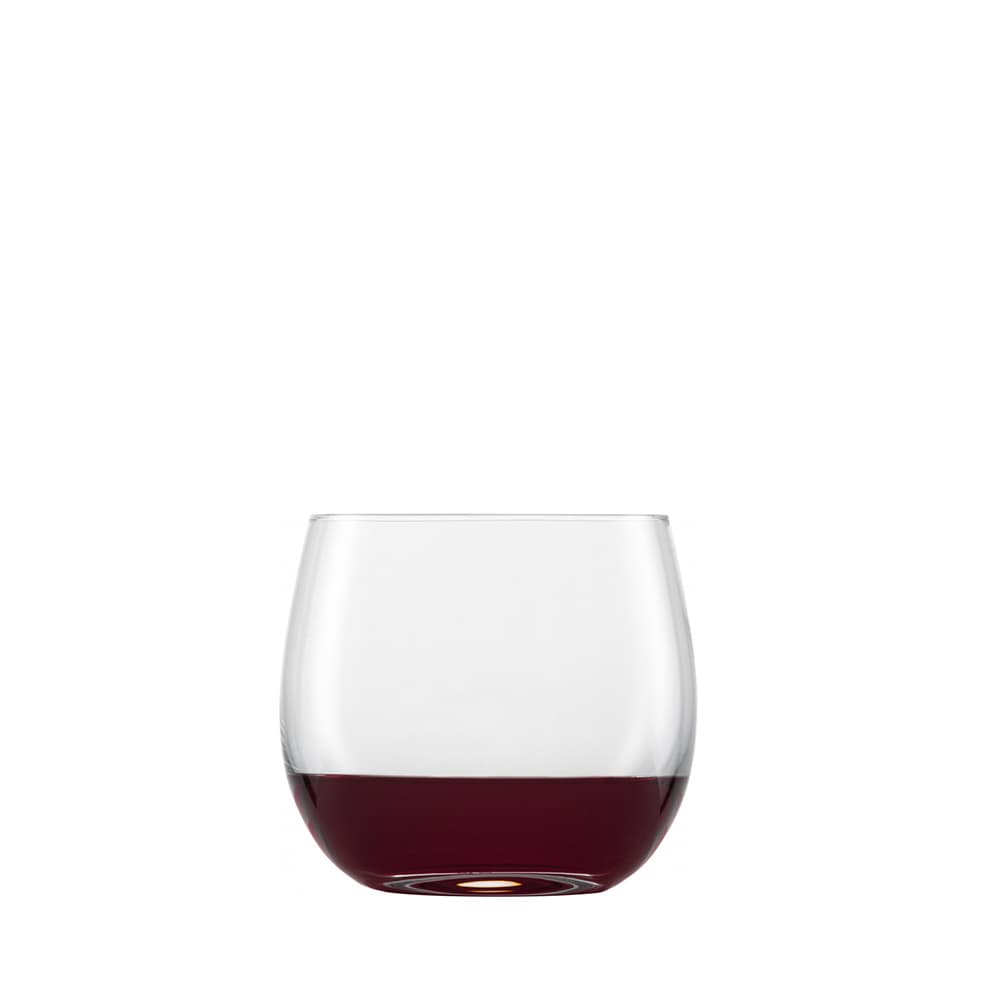 Vaso de vino tinto de la colección Banquet de Zwiesel Glas, mostrando su cáliz amplio y diseño sin tallo en cristal transparente Tritan®.