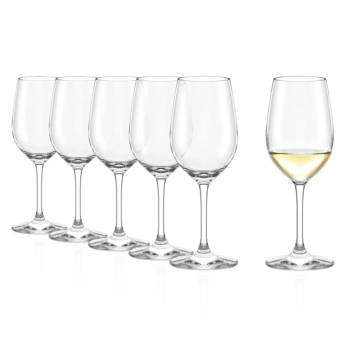 Set de Copas de Vino Blanco EVENT Stölzle Lausitz, listas para una degustación.