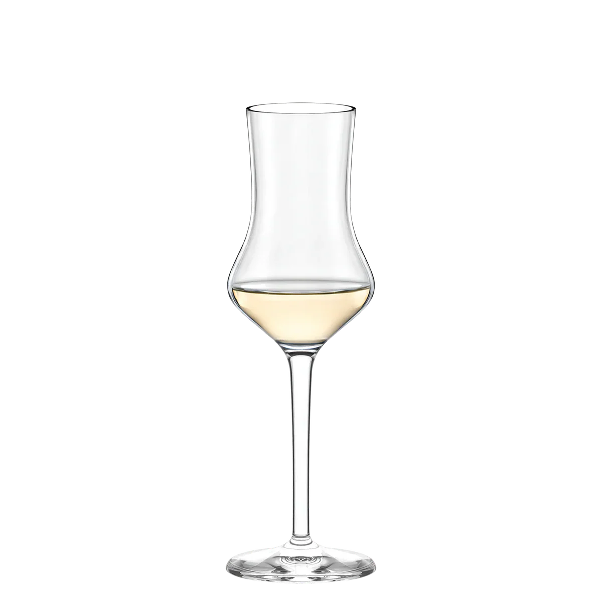 Detalle de la Copa Grappa Destillat Basic Stölzle, cristal de alta calidad.