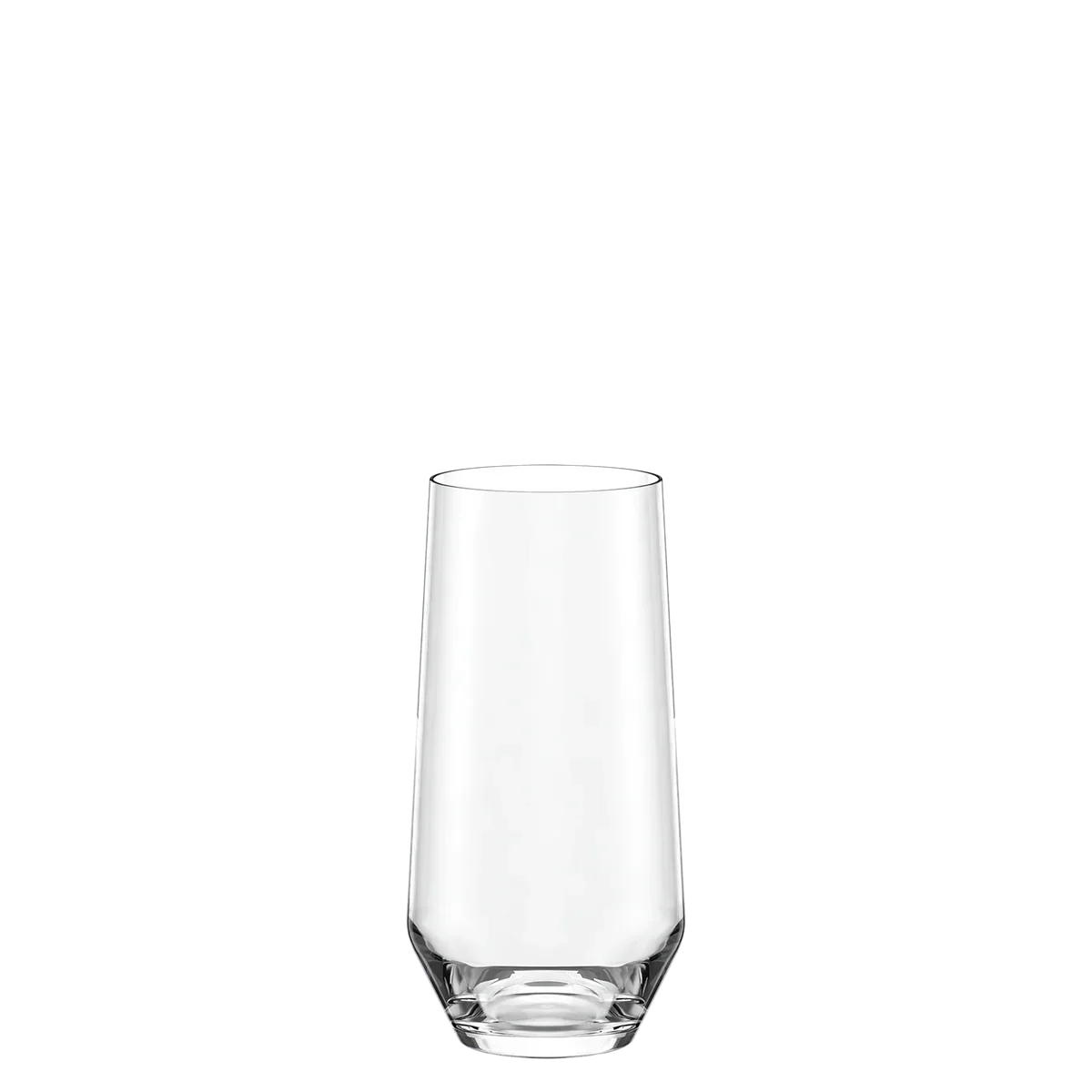 Vaso alto Quatrophil de Stolzle Lausitz vacío, mostrando su diseño elegante y cristal transparente.