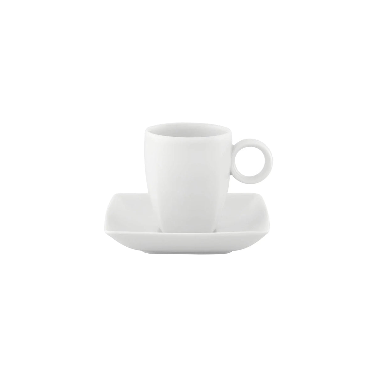 TAZA DE CAFÉ CON PLATO 8CL CARRÉ WHITE