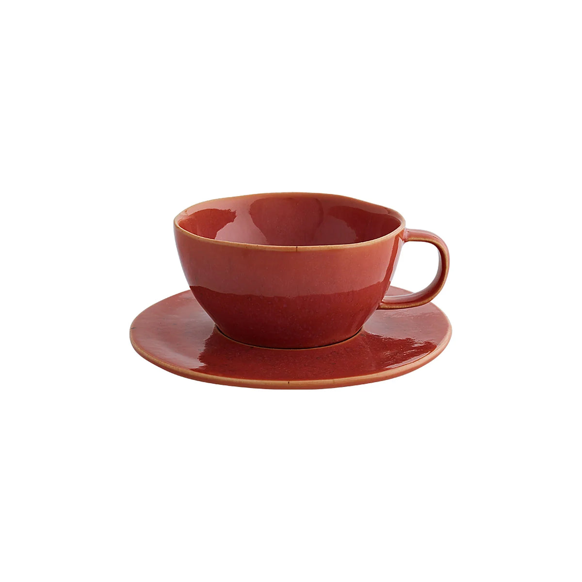 TAZA DE TÉ CON PLATO 21CL GEMSTONE CORAL