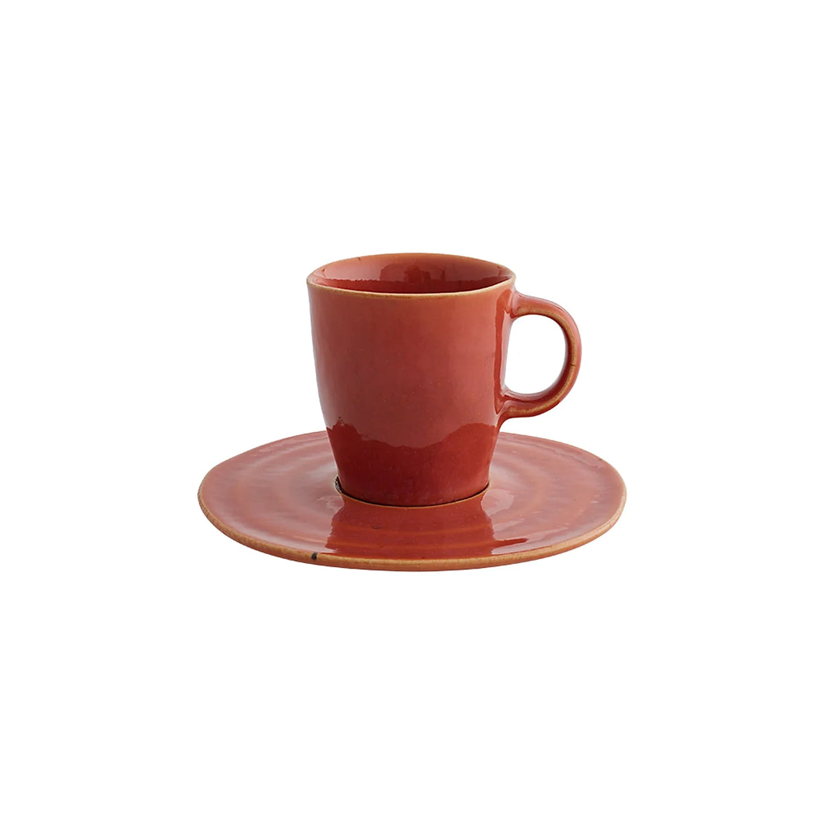 TAZA DE CAFÉ CON PLATO 9CL GEMSTONE CORAL