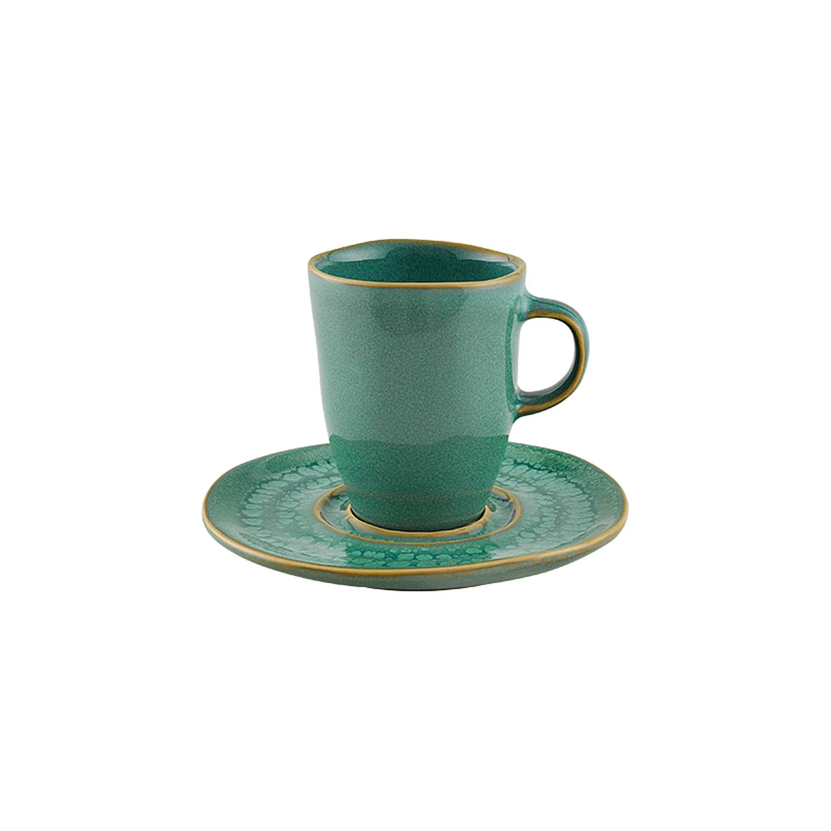 TAZA DE CAFÉ CON PLATO 17CL GEMSTONE JADE