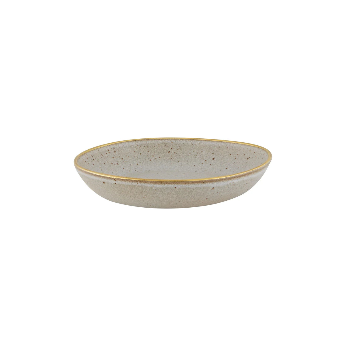 PLATO DE PASTA 22CM GOLD STONE WHITE