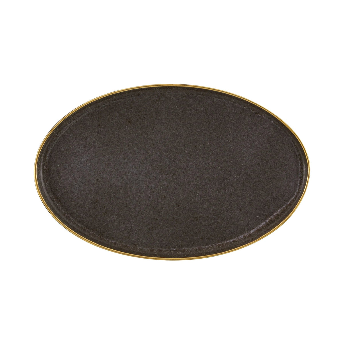 FUENTE OVALADA 41CM GOLD STONE BRONZE