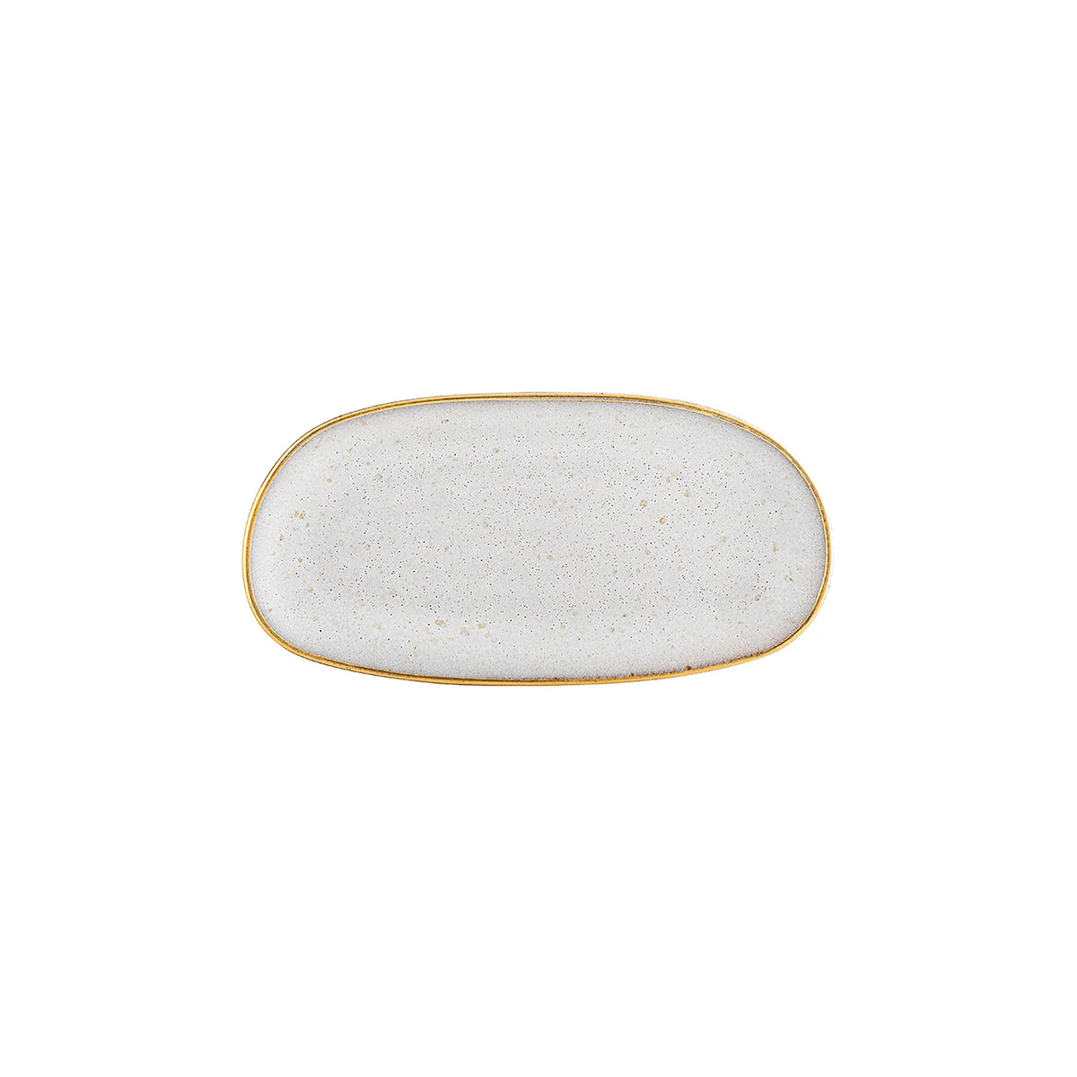 FUENTE 20X10CM GOLD STONE WHITE