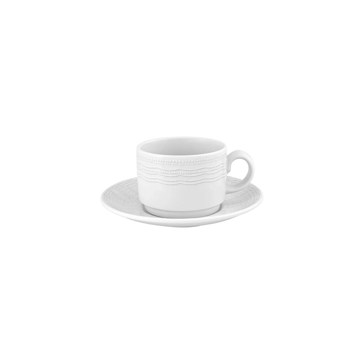 TAZA DE TÉ APILABLE CON PLATO 22CL MAR HOTEL